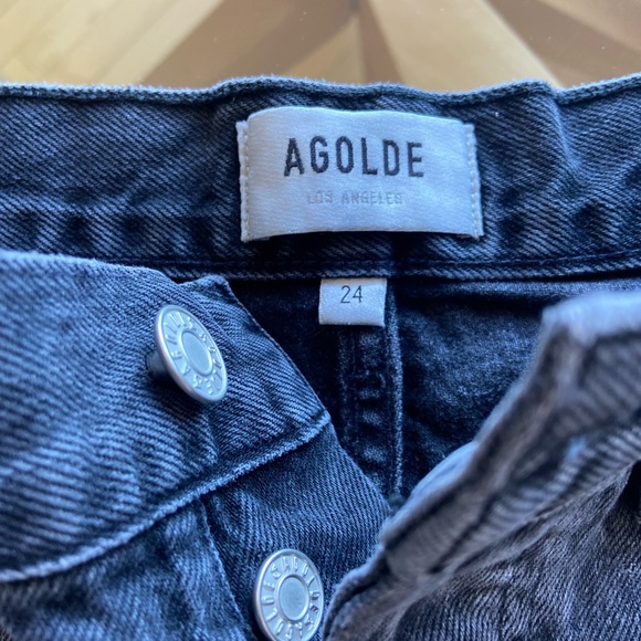 Agolde Parker Denim Short Size 24 - Picture 3 of 4